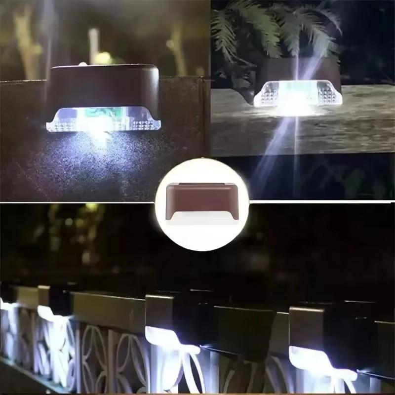 4-20PCS Solar Deck Lights Outdoor IP65 Waterproof Solar-Powered Garden Lamps for Railing Stairs Steps Fence Yard Patio Pathway