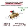 Manual Copper Ball Valve Switch for High Pressure Plunger Pump for Agricultural Sprayer Thread Options Compact