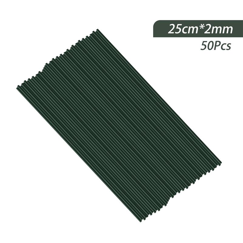 50pcs Glue Wrapped Flower Stem Simulated Flower Branches Handmade DIY Floral Flower Arrangement Pole Accessories