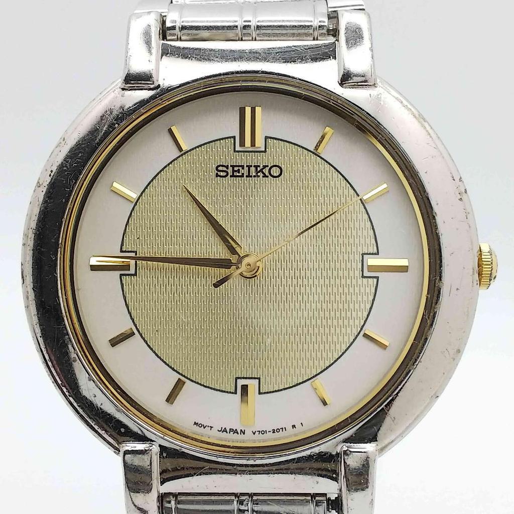 [USED] 319 Free Shipping Battery Replaced SEIKO Silver Analog Watch