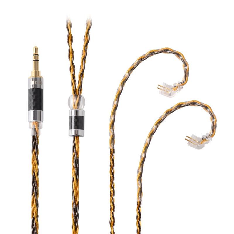 

NiceHCK C8-1 Медь и Серебро 8-жильный 0.78мм Пин Сменный Hi-Fi Кабель для Модернизации Наушников Approx. 1.2 meters