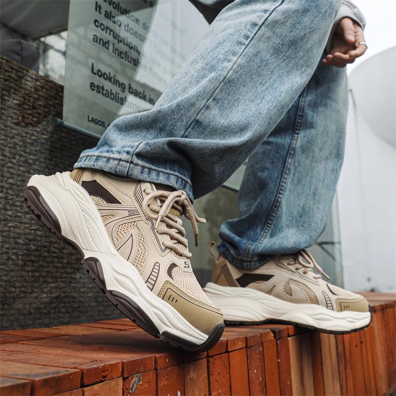 Absorbent bottom low-top cushioning sneakers outdoor casual trendy shoes dad shoes sports style casual shoes