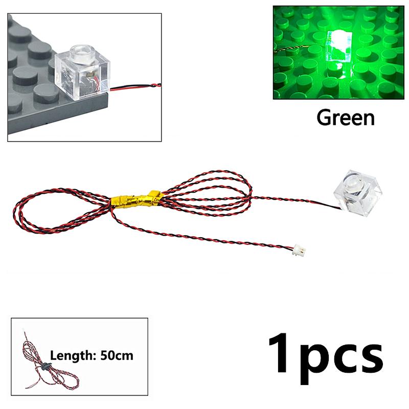 1 Pcs DIY 0.8mm Pin 1x1 1x4 1x2 LED Remote Control Building Block Flash Lamp City Light Lightsaber Spotlight Candle Lamp Bricks