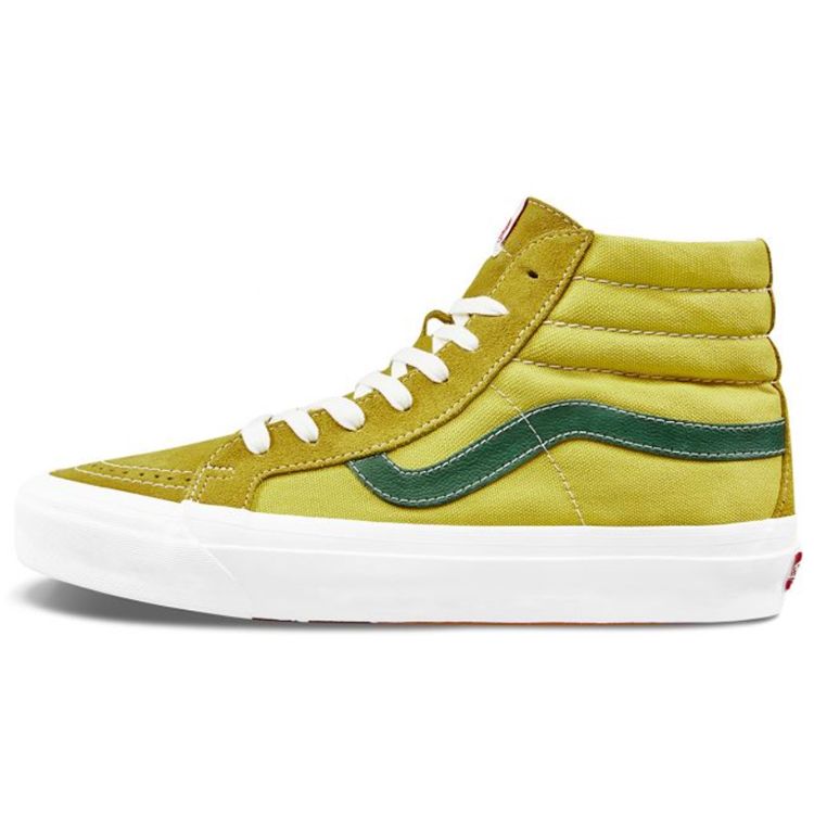 

Кроссовки унисекс Vans OG Sk8-Hi LX Green Sulphur Желтые VN0A4BVBXEM