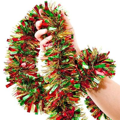 Großhandel 2M Weihnachtsband Girlande Farbe Zuckerstange Lametta Bänder Weihnachtsbaum Hängende Anhänger Kranz Ornamente Heim Party Zubehör