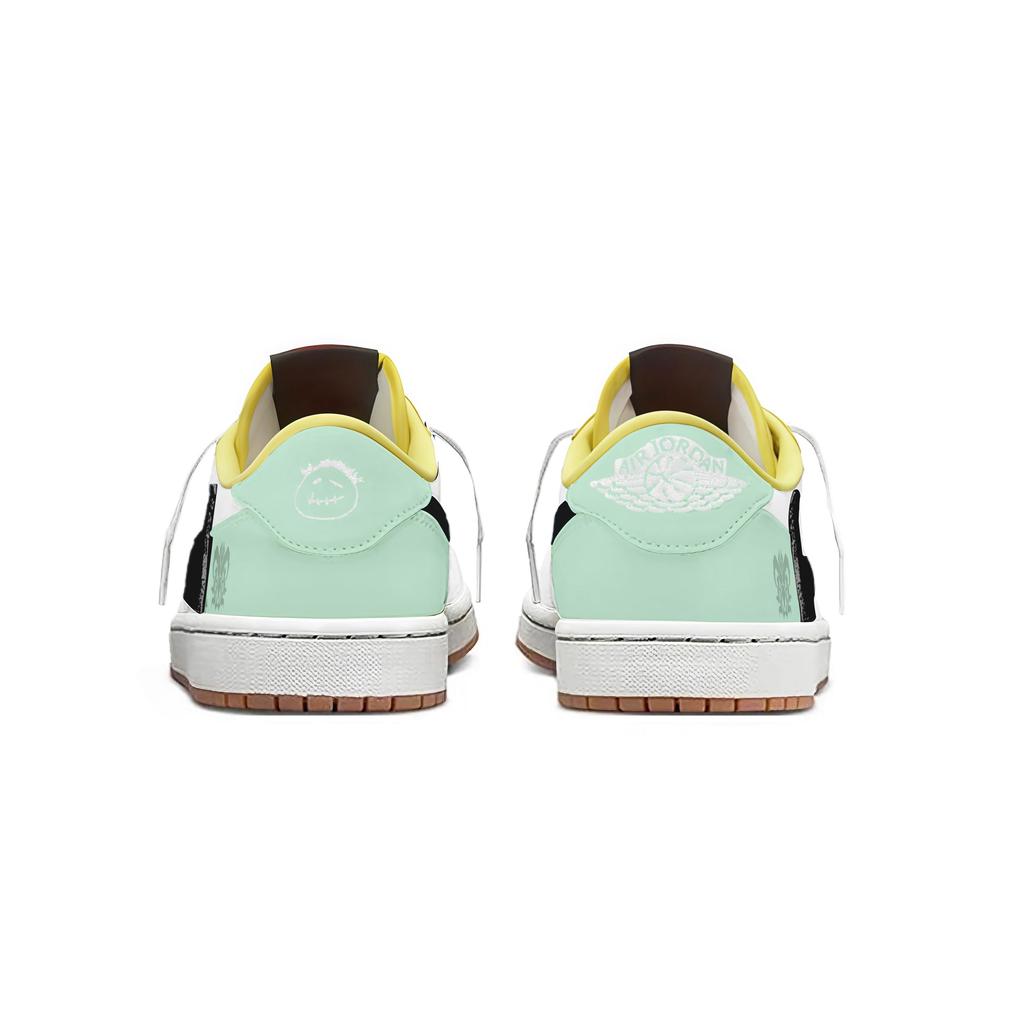 Travis Scott x Jordan Air Jordan 1 Mint X AJ1 Low Protiskluzové Nízké Vintage Basketbalové Boty Dámské DZ4137-700(Tým1897-)