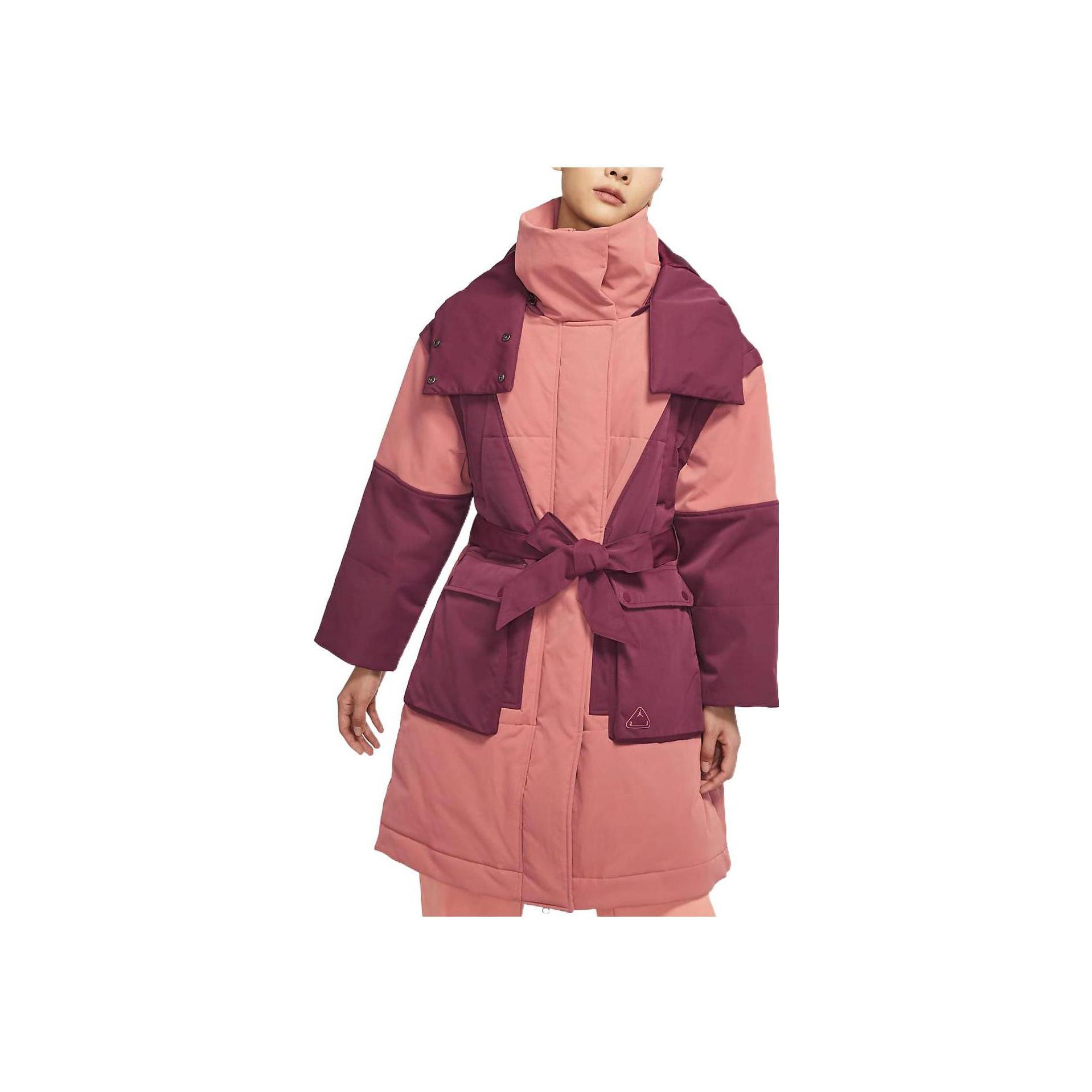 

Длинное хлопковое пальто Jordan со съемными рукавами и капюшоном, женская верхняя одежда розового цвета DQ9805-689 M