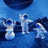 3 Pcs Astronaut Figurine Home Decor Astronaut Statue Study Office Desk Decor Showpiece Gift Decoration Accessories Outer Space PVC Sculpture