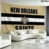 New Orleans Saints Wall Tapestry Aesthetic Wall Hanging Printed Fabric Blanket Decorative Tapestries for Bedroom Living Room Home Decor