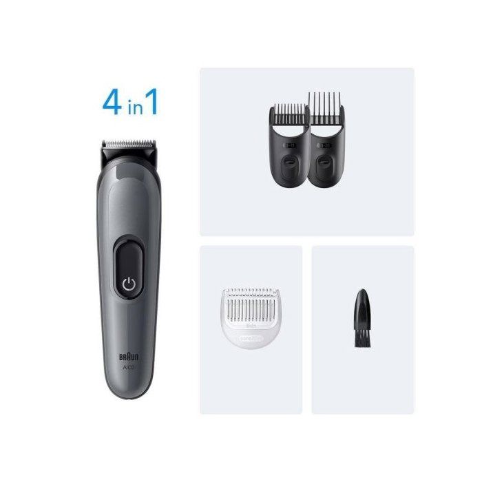 Cortapelos Braun Recargable NiMH 14 ajustes longitud 50min autonomía Negro/Gris