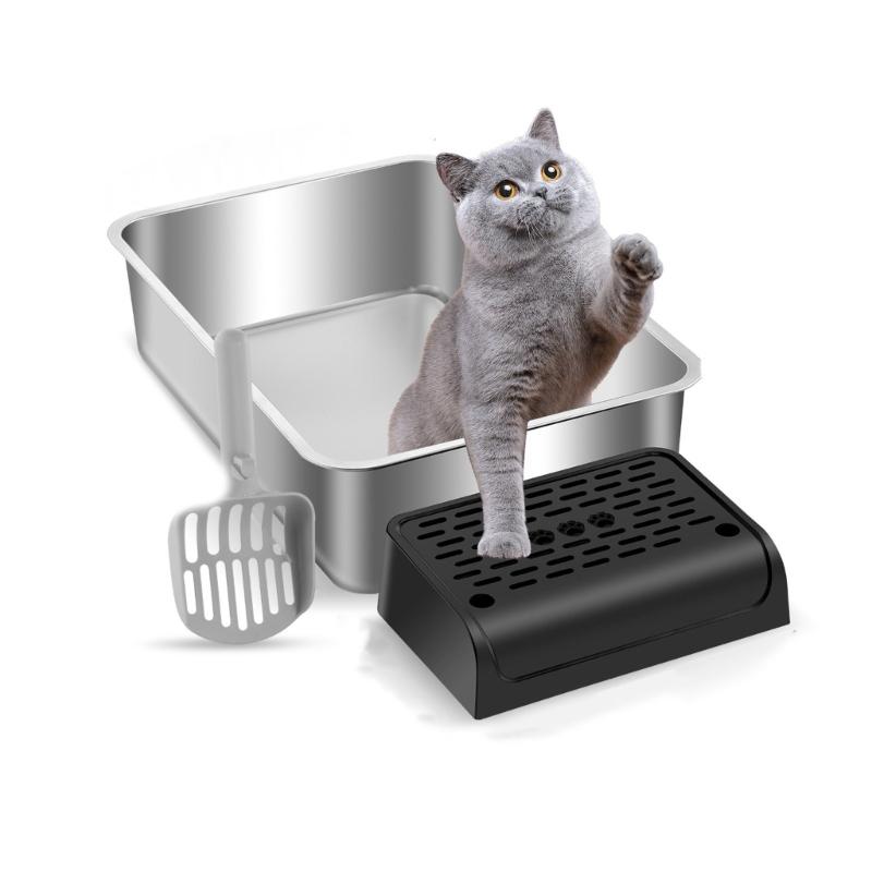 Stabile Katzenklo-Stufenplattform Mit Anti-Rutsch-Textur Einfach zu bedienende Rampe Stufenhocker für Katzen Katzentoilette Kätzchen Sicher