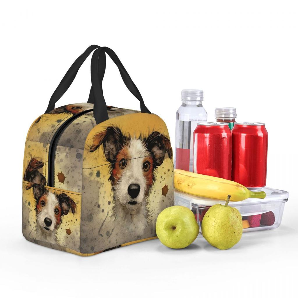 Dog Jack Russell Terrier Insulated Lunch Bag for Women Office Cooler Thermal Food Box Tote Portable Lunch Boxes Container