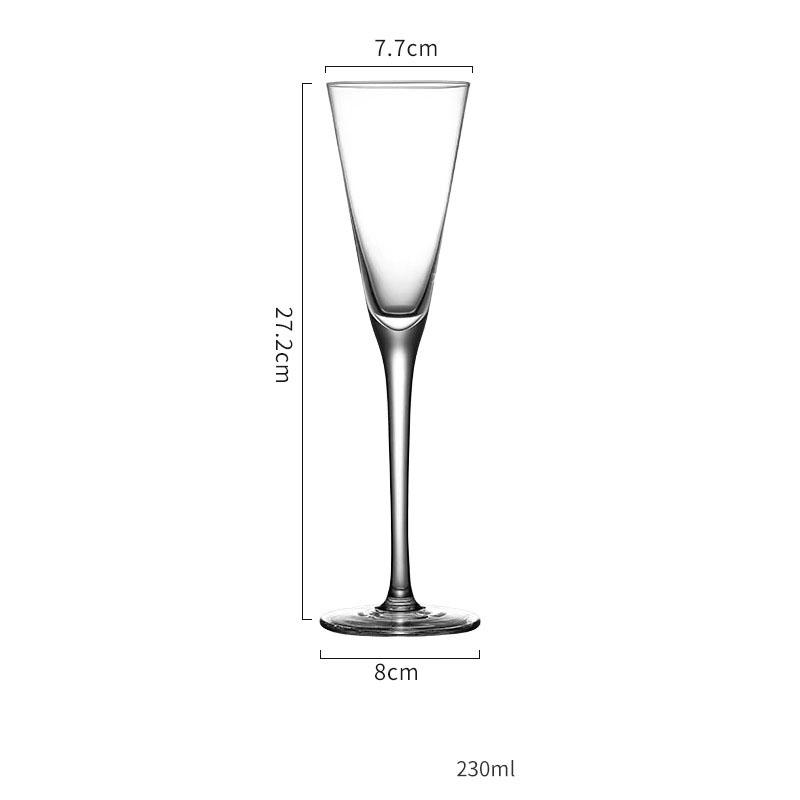 Crystal Glass Cup Champagne Glass Personalized Martini Glass Bubble Glass V-shaped Glass Bar Table Ornaments Cocktail Goblet Cup