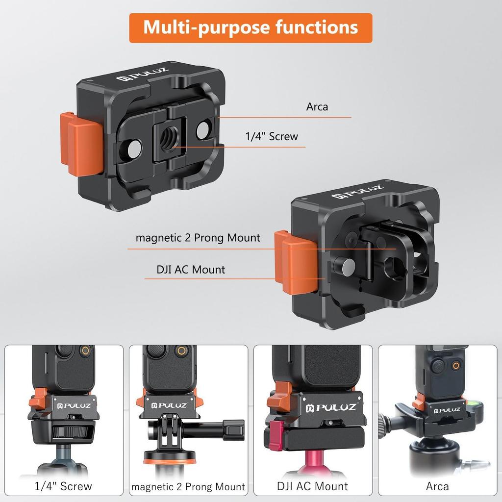 PULUZ Schnellwechseladapter für DJI Osmo Pocket 3 Action-Kamera