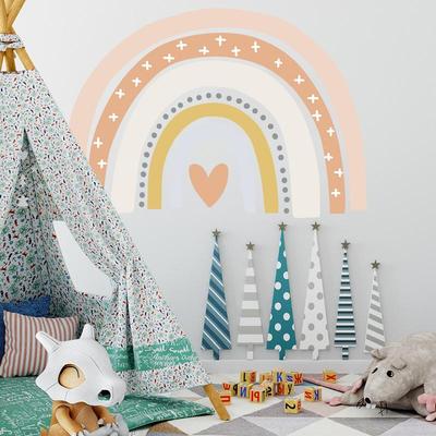 Cartoon Rainbow naklejki ścienne do pokoju dziecięcego naklejki do dekoracji przedszkola Mural dekoracja ścienna do sypialni dla dzieci