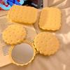 Portable Foldable Compact Mirror with Comb - Cute Cookie Design for Students