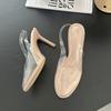 Baotou Sandals Women's Autumn New Outer Wear Thin Heels Transparent Skirt High Heels