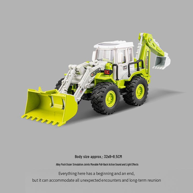 Steel Power Alloy Wheel Loader Toy - Bulldozer & Engineering Vehicle for Kids
