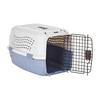AmazonBasics Pet Carrier Double Door for Small Dogs and Cats Up To 9kg M Size Width 38 X Depth 58 X Height 33cm Gray Blue