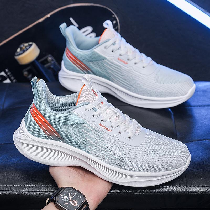 Spring black leather sneakers casual running sneakers