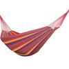 Outdoor Double-Thick Canvas Hammock with Bent Wood Design and Anti-Rollover Feature