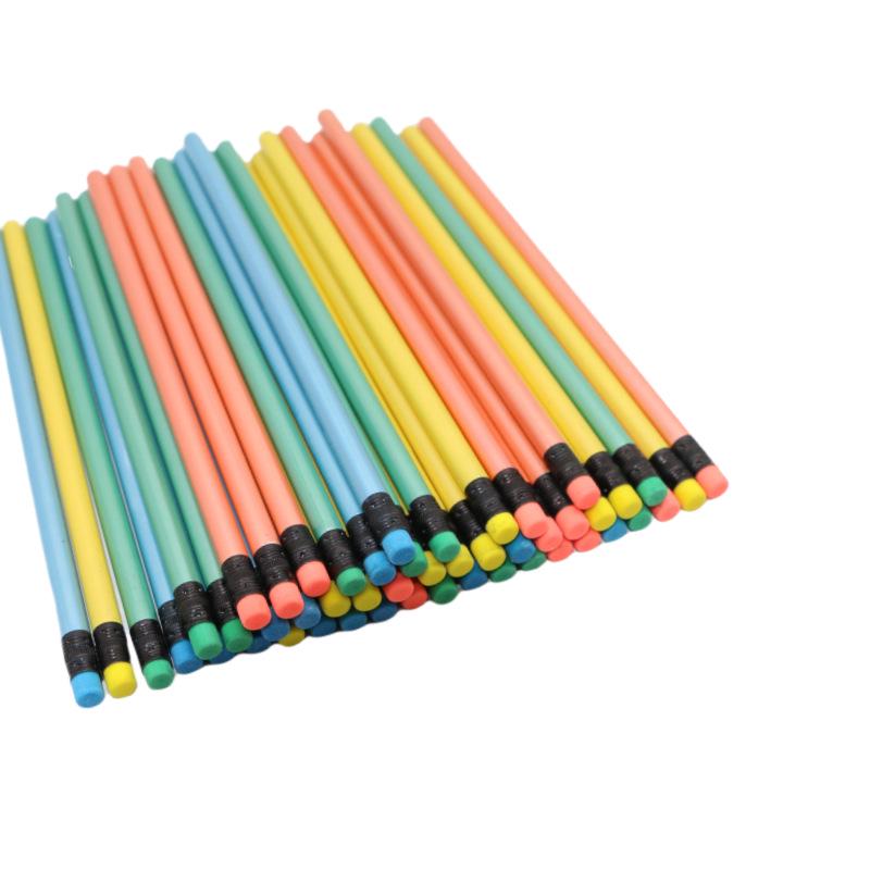 Colorful HB Hexagonal Pencil with Lead Refill & Eraser, Ideal for Students Practicing Writing Posture Mixed Dispatch