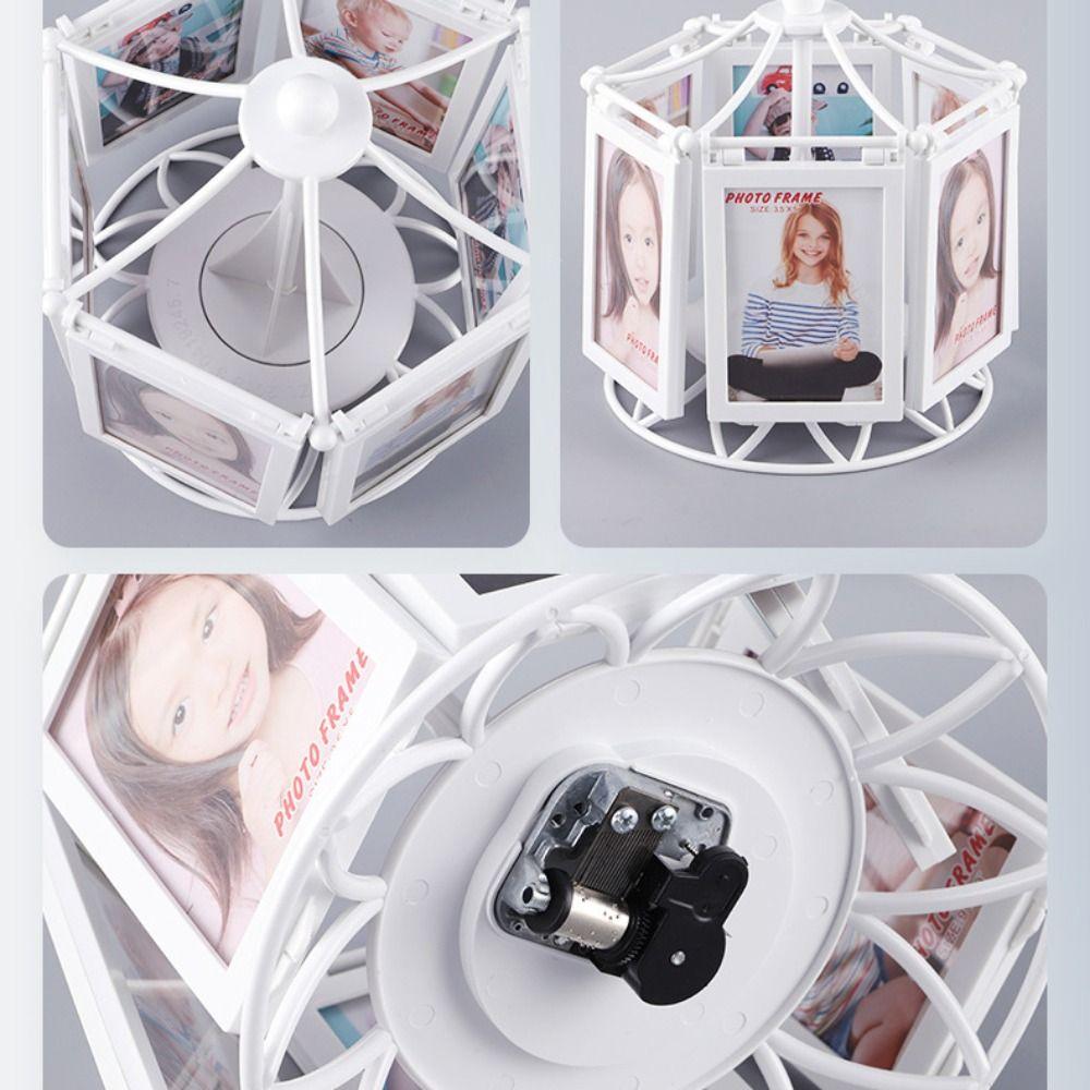 Creative Rotating Puzzle Photo Frame 5-inch DIY Display Frame Crafts Photo Albums Living Room