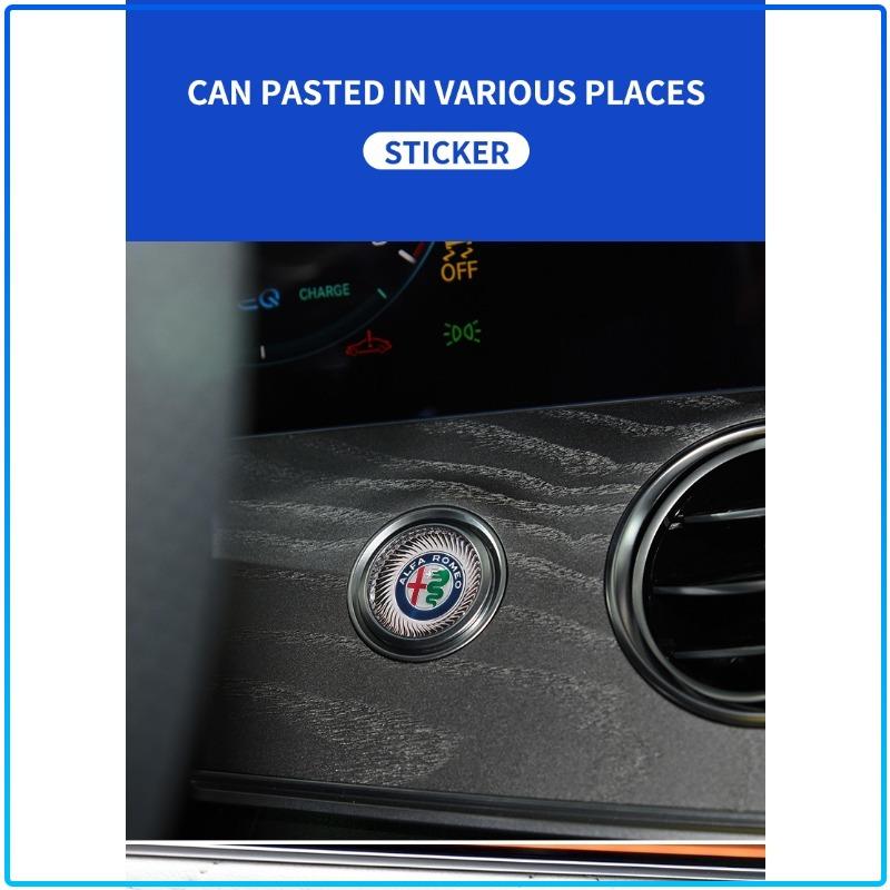 2/5/10Pcs Car Logo Sticker Central Control Decals Car Accessories For Alfa Romeo 147 159 Giulietta Giulia Mito Spider Alpha Nheadrest