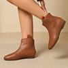 Fashion Pointed Toe Women Chelsea Boots Flats Ankle Oxford Shoes Retro Winter New Trend 2024 Goth Walking Gladiator Casual Zapatos Mujer