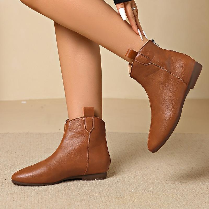 Fashion Pointed Toe Women Chelsea Boots Flats Ankle Oxford Shoes Retro Winter New Trend 2024 Goth Walking Gladiator Casual Zapatos Mujer