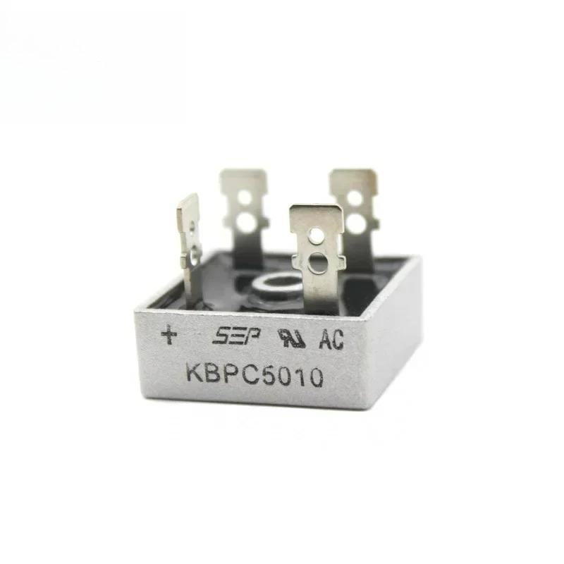 BoardCore Rectifier 5PCS KBPC5010 KBPC 5010 50A 1000V Diode Bridge Rectifiers Diodes 50A 1000V Power Rectifier Diode Electronic