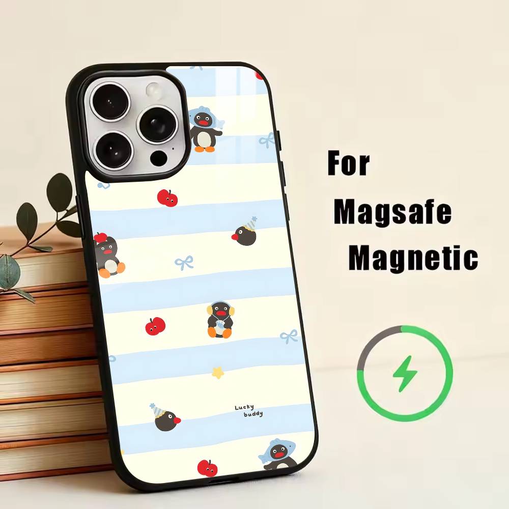 Penguin Kawaii Cute Cartoon  Phone Case For iPhone17,16,15,14,13,12,11 Plus,Pro Magnetic with Magsafe Wireless Charging