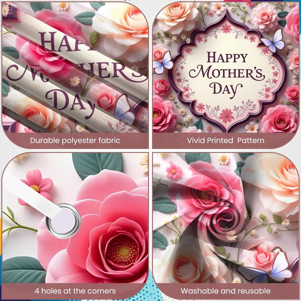 Happy Mother's Day Display Nature-inspired Happy Mom's Day Backdrop Mother's Day Celebration Background Woodland Theme