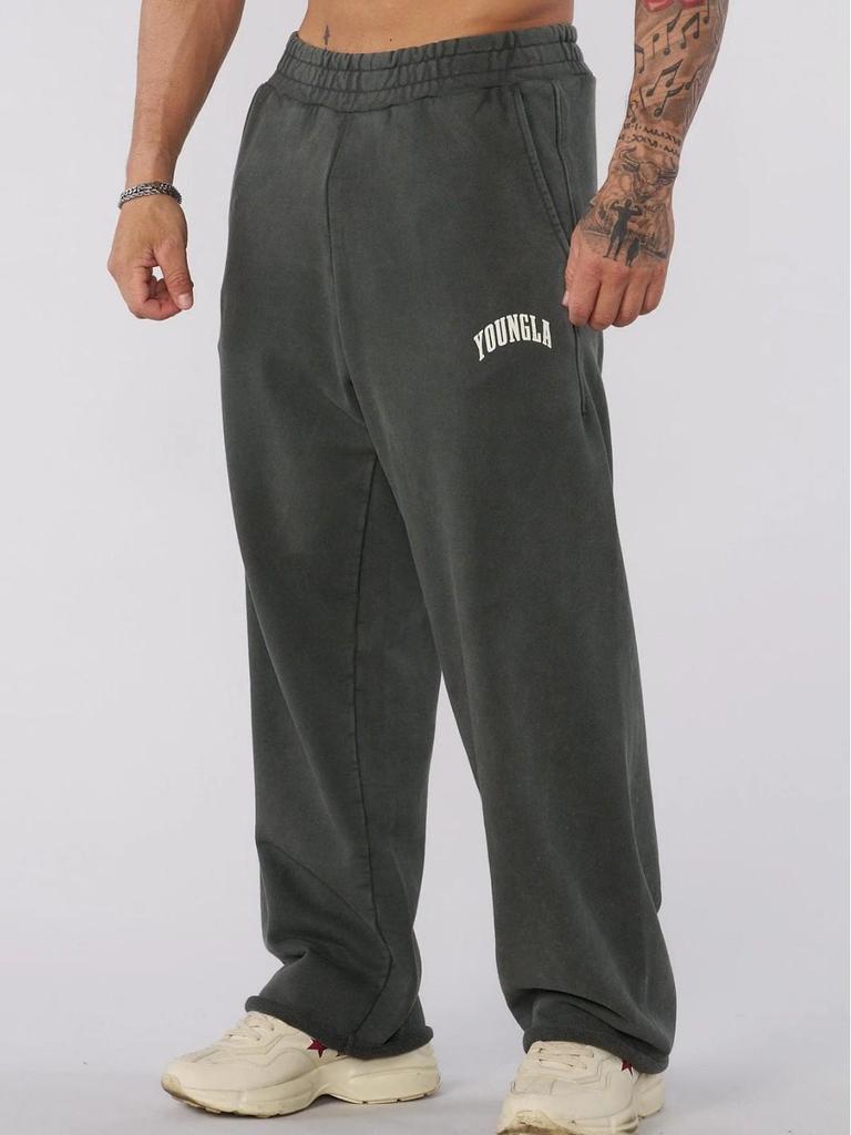 YOUNGLA Men's Loose Fit Joggers - Straight Leg Fitness & Casual Pants