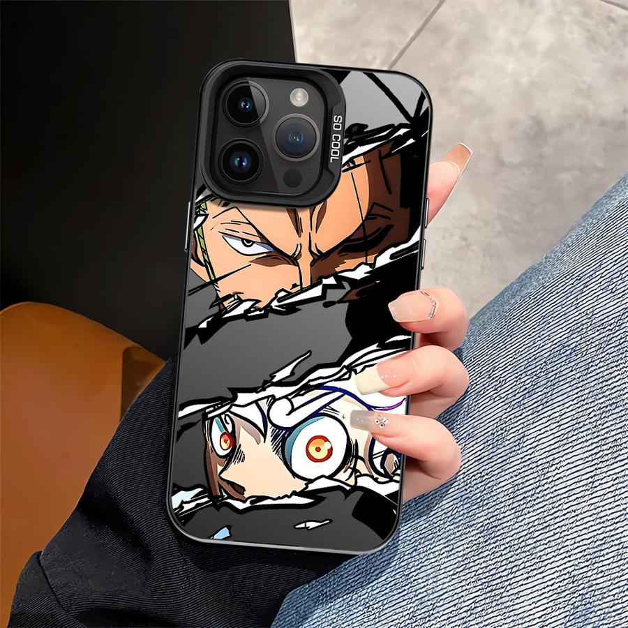 Case for iPhone 16e 11 12 13 Pro Max 14 15 16 Plus 17 Air Soft Shell One Piece Luffy Zoro