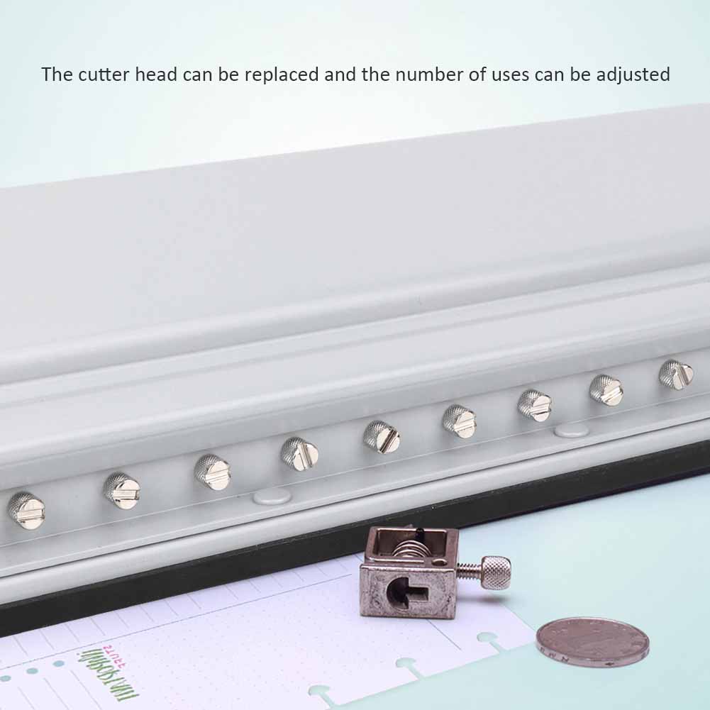 Multi Function Adjustable Mushroom Hole Puncher Paper Binding Hole Punch Machine (Gray)
