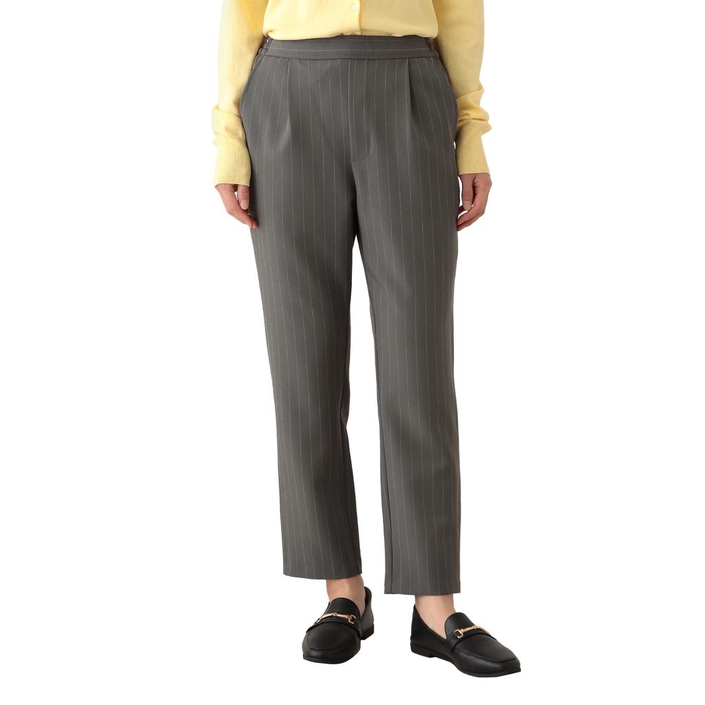 Afternoon Tea Living JB48 Striped Tapered Pants, Dark Gray