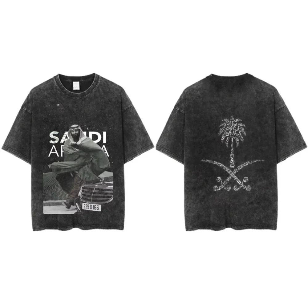 Top trička Království Saúdské Arábie Vintage Streetwear Tričko Saúdský národní den 23. září 1932 Trička Unisex Y2k Tričko