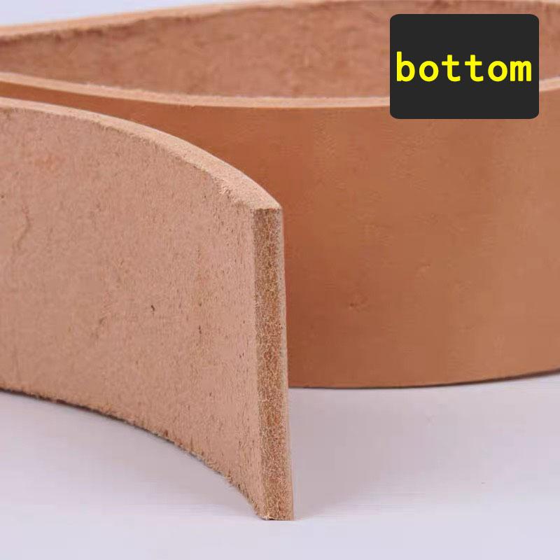 Pure cowhide original color vegetable tanned leather belt strip semi-finished headless pants belt for women and men handmade DIY
