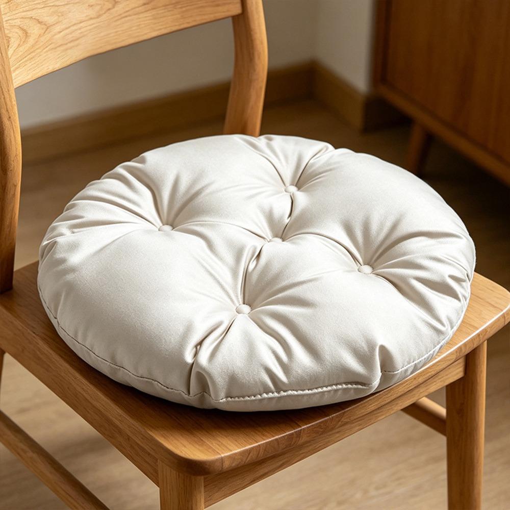 Silk Fabric Chair Cushion Round Sofa Seat Cushion Durable Tatami Mat  for Home&Office