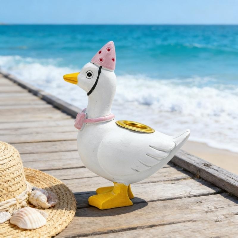 Silly Gooses Cake Candle Holders One Birthday Party Supplies Mini Cake Toppers Stand Candlestick for Baby Shower Party