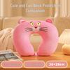 Customizable Cute Cartoon U-Shaped Neck Pillow for Travel and Office Nap