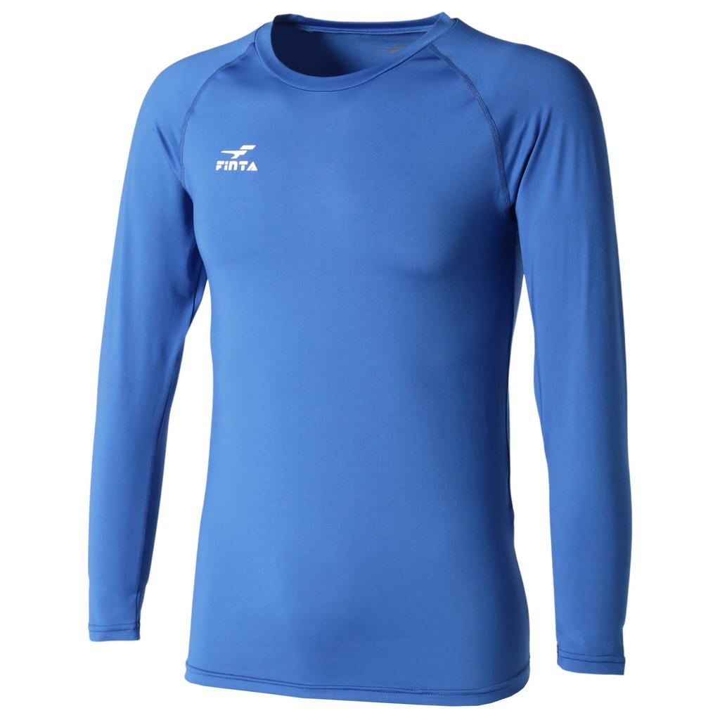 FINTA Junior Stretch Long Sleeve Cool Neck Undershirt FT5998 Blue 150 Soccer/Futsal (2100)