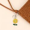 Sunflower Themed Keychain Metal Construction Flower Key Holder Lightweight Portable Fashion Jewelry Gift
