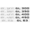 C200 E200 2025 Neu Für Mercedes Benz Auto 3D Logo Glänzend Schwarz Kofferraum Buchstaben Nummer Plakette ABS Embleme für Mercedes Benz GLK300 GL