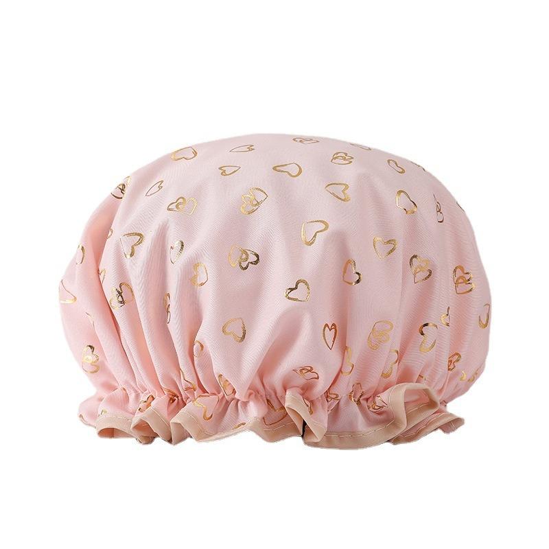 

High Quality Shower Cap Double Layers Multifunctional Shower Hat For Women Hair Waterproof Breathable And Dust-proof Accessiorie