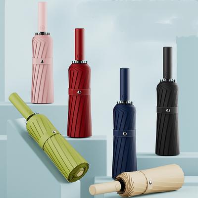 Extra Large Fiber Automatic Weatherproof Anti-UV Umbrella Tri-fold Vinyl Sunshade Sunscreen Windproof Sunscreen Travel Umbrella