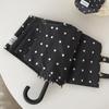 Lightweight Polka Dot Folding Umbrella Compact Portable Travel Outdoor Umbrella  Daily Use