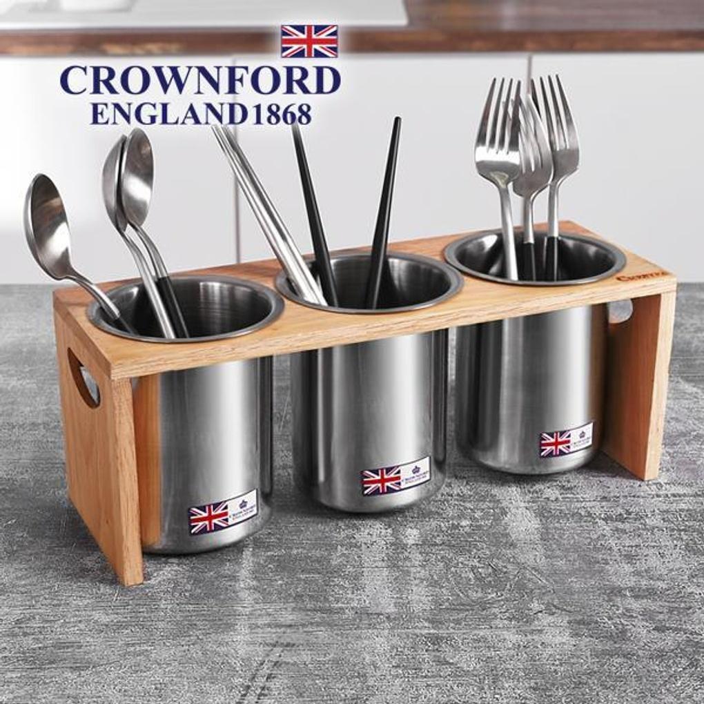 

Crownford Chester Stainless Steel 3-Piece Cutlery Holder