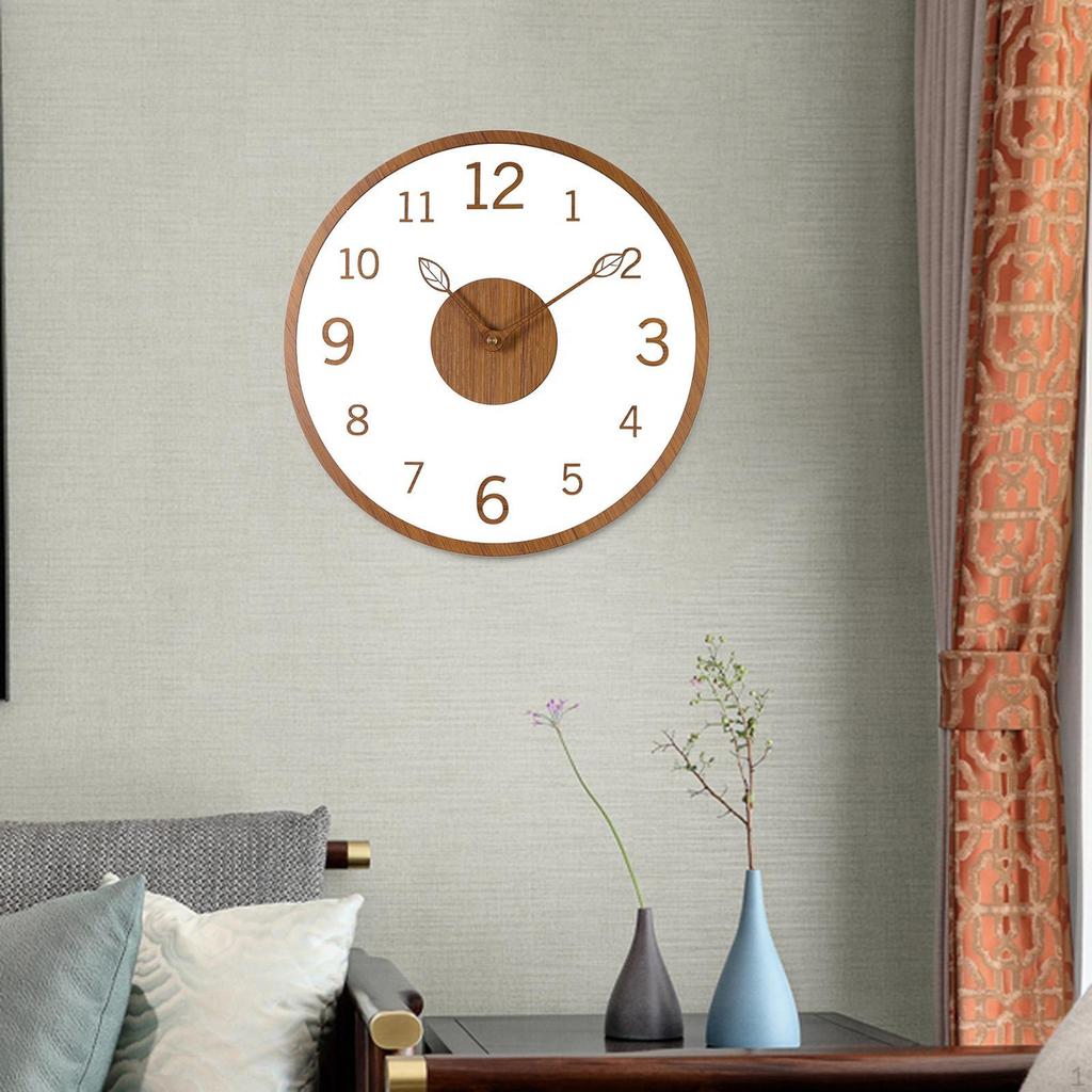 Acrylic Wall Clock for Living - Non Ticking Design Classrooms And Bathrooms